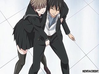 Mit verbundenen Augen und geknebelt Hentai Mädchen