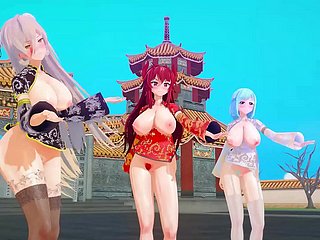MMD เสมือน YouTubers ตรุษจีน [KKVMD] (โดย熊野熊野)