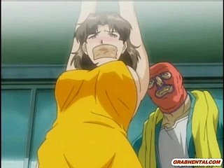 Bondage hentai z pyska dostaje zacisnęła bigboobs